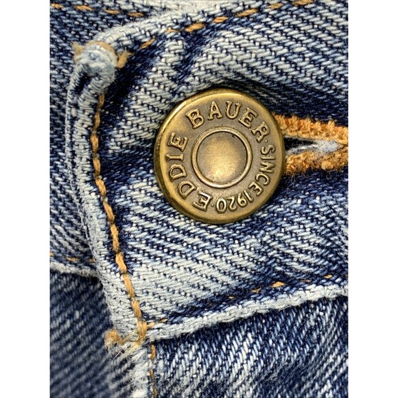 Vtg Eddie Bauer Authentic Denim Jeans Men's Relaxed Fit 36X27 Blue 100% Cotton - Picture 5 of 12